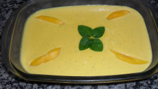 Creme de manga com hortelã