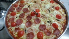 Pizza integral de liquidificador