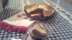 Pudim surpresa da Aline