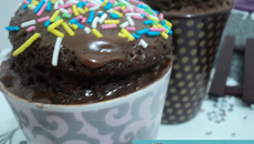 Cobertura para bolo de caneca