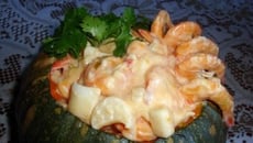 Camarão na moranga com catupiry