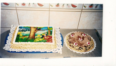 Bolo com cobertura de coco