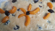 Pavê de ameixas e pêssego