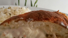 Torta de frango com palmito cremosa