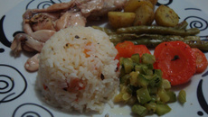 Rã ao forno ao perfume de coco