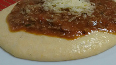 Polenta cremosa ao leite