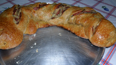 Pão de linguiça com mussarela do Sergio Coelho