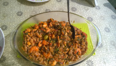 Feijão com camarão