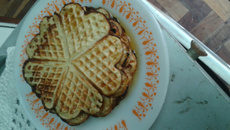 Waffle caseiro e delicioso