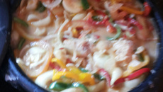 Moqueca de peixe surubim com pirão