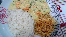 Camarão ao molho de mostarda