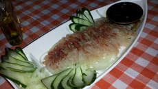 Sashimi de tucunaré