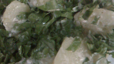 Salada de batatas com rúcula