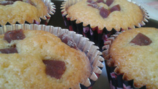 Muffin de fubá com goiabada