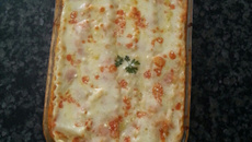 Lasanha de frango ao molho branco