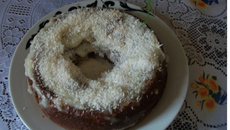 Bolo fácil de milho com cobertura