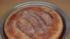 Bolo de fubá com banana