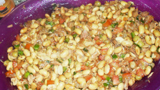 Salada de soja com atum