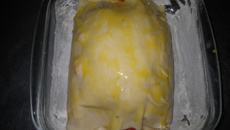 Rocambole com massa de pastel