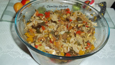 Salada de berinjela à moda Cleo no micro-ondas