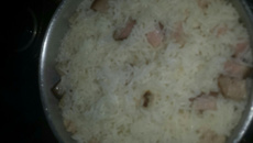 Arroz com bacon