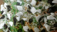 Salada de rúcula com queijo minas