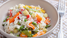 Arroz colorido de Natal