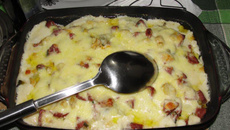 Torta de batata com calabresa