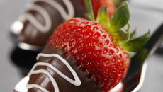 Morangos banhados no chocolate Lindt