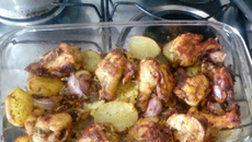 Frango assado suculento