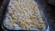 Torta cremosa de pão de forma