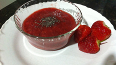 Geléia light de morango com chia