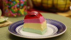 Gelatina colorida cremosa