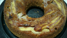 Bolo de banana com aveia