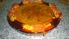 Bolo de abobóra com calabresa