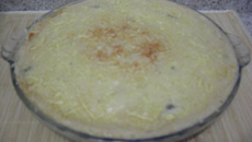 Gratinado de carne moída com brócolis