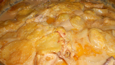 Frango assado ao creme de leite