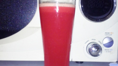 Suco de cenoura, beterraba, limão