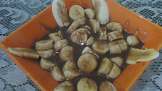 banana com chocolate