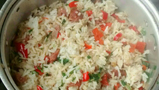 Arroz com pimenta (dedo-de-moça)