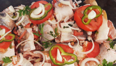 Peixe assado de forno