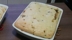 Bolo salgado de folhas e talos