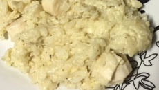 Risoto de palmito com gorgonzola