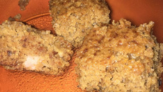 Bolo fit de banana, ameixa e damasco