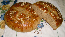 Pão integral com linhaça