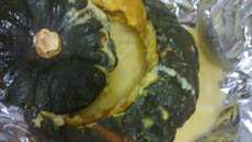 Fricassê de frango na abóbora moranga