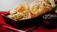 Tempura de camarão