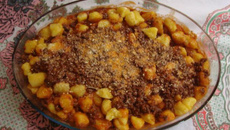 Nhoque de mandioquinha salsa