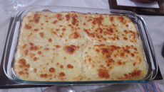 Macarrão com creme de cebola