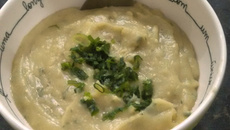 Sopa creme de batata doce e inhame